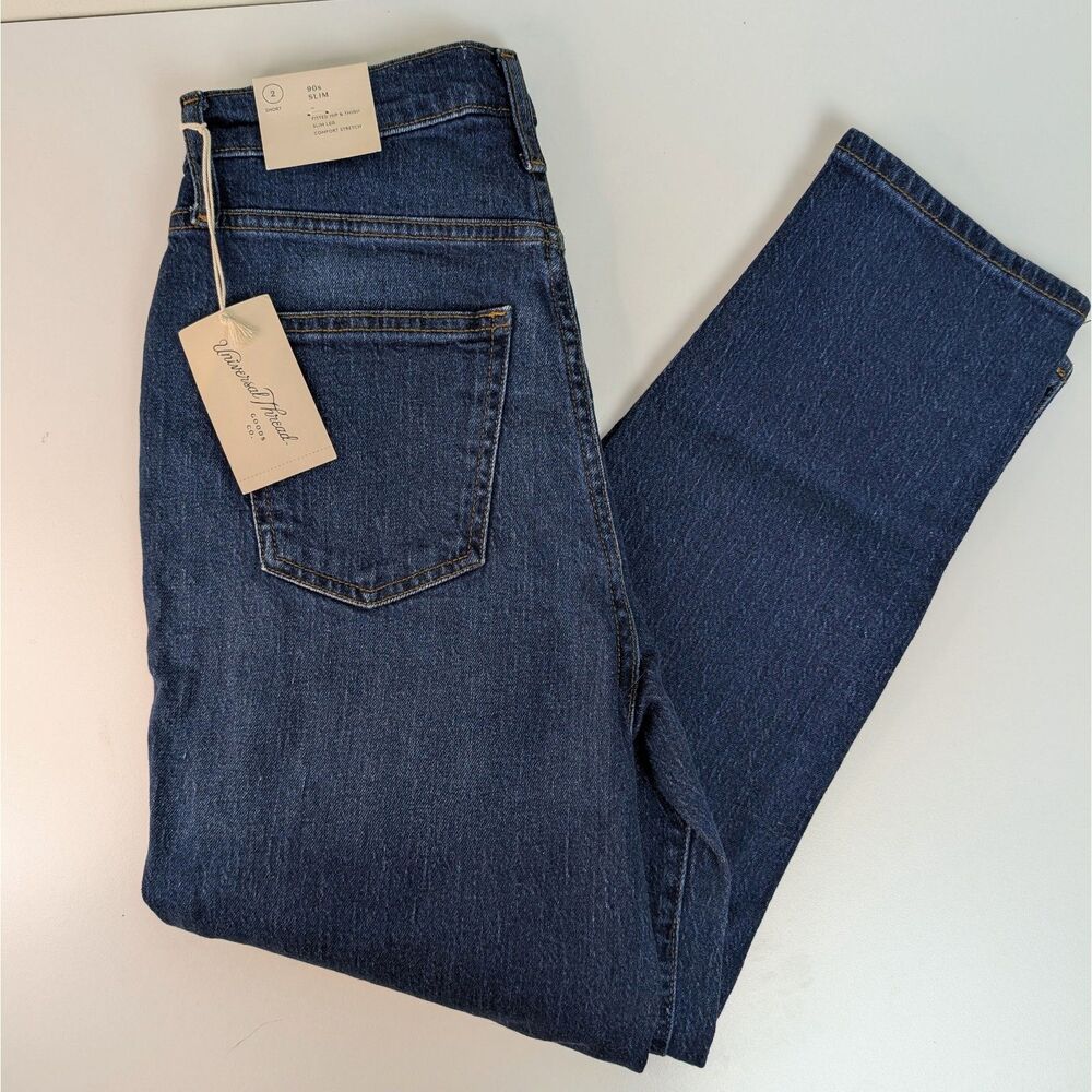 Women's 90's Slim Jeans - Universal Thread - Sizes 2 Short Blue Jeans